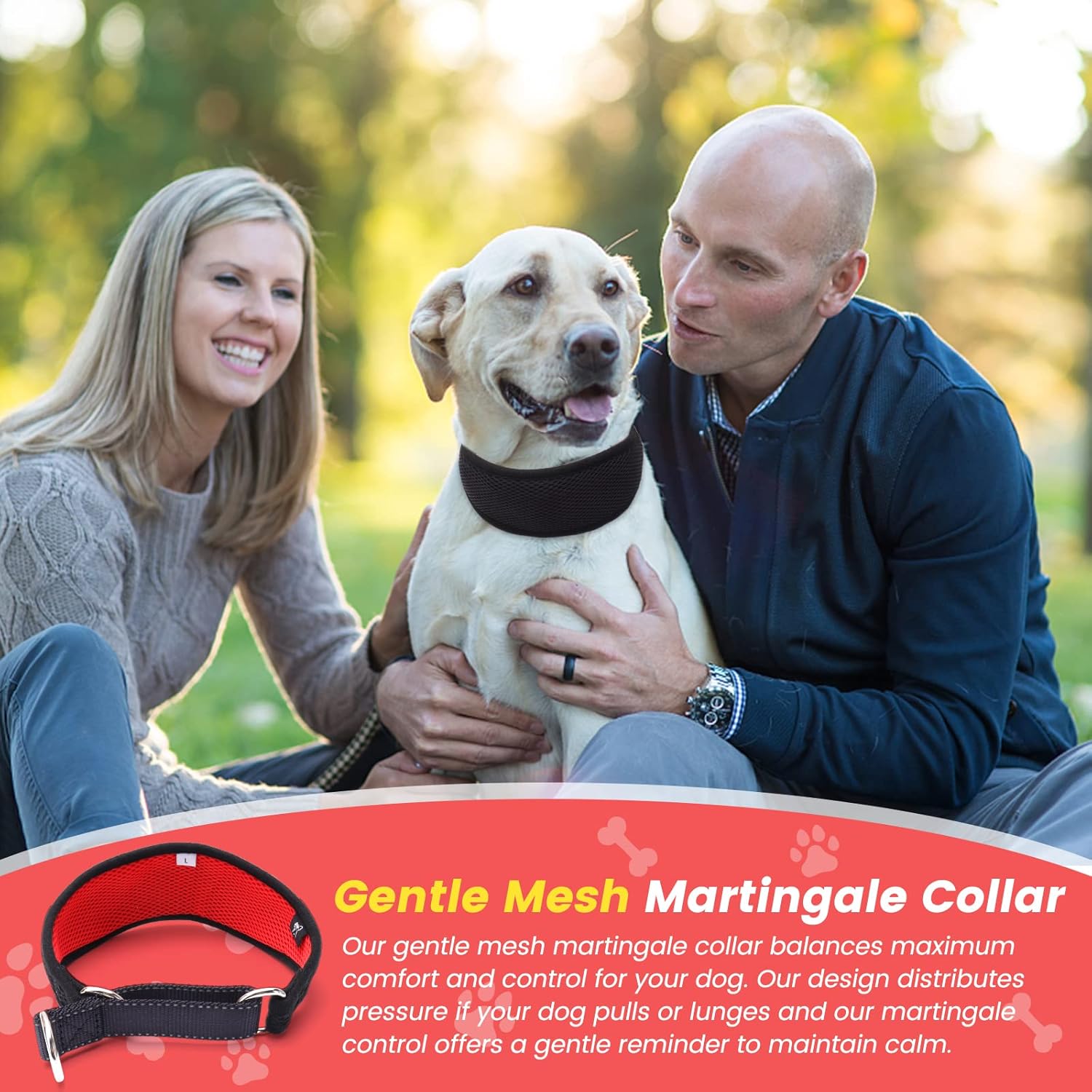 Gentle Mesh Martingale Collar (Large)