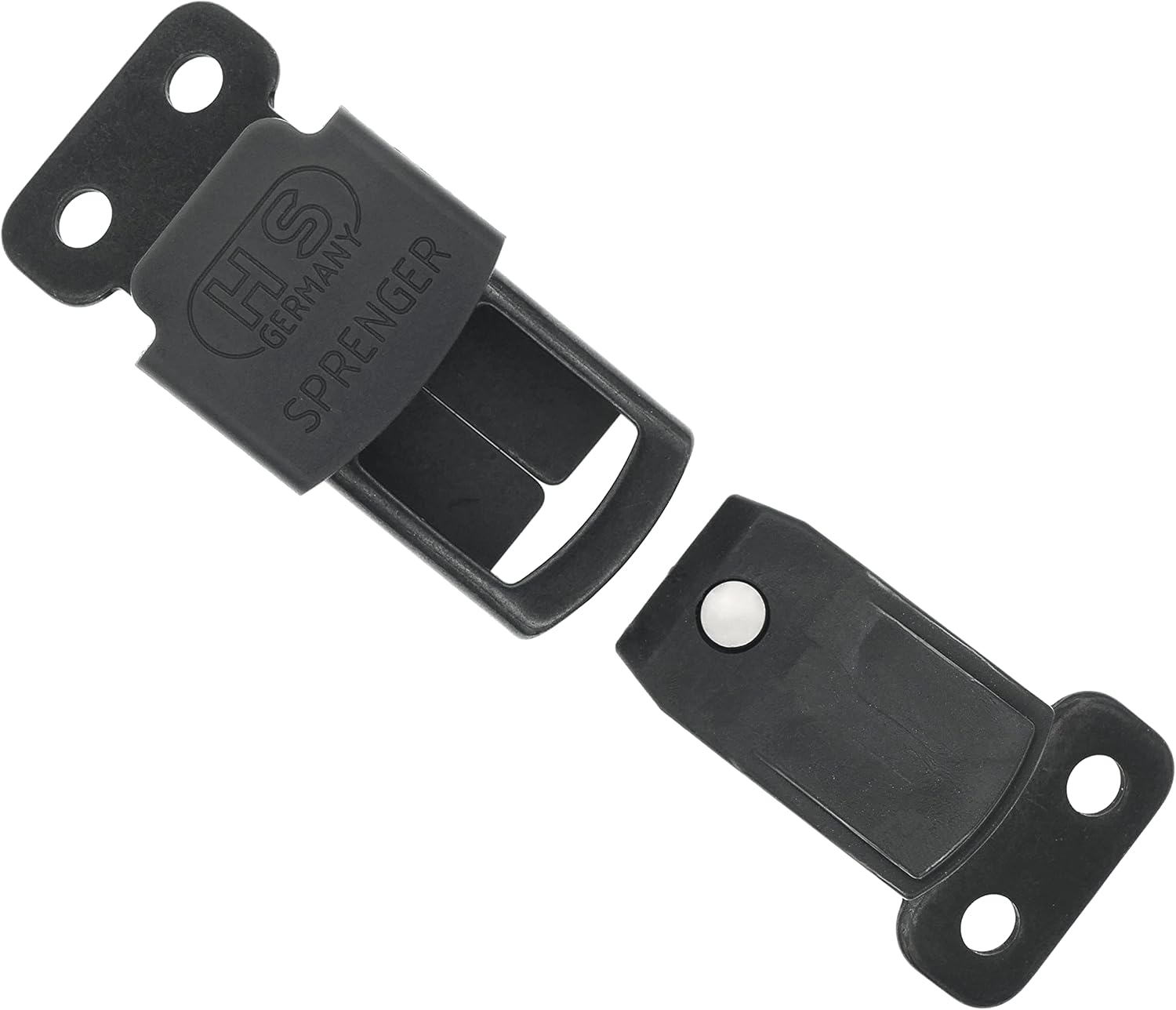 Herm Sprenger Black Stainless Steel ClicLock Buckle Quick Release Fastener for Dog Training Prong Collar for Small Medium Large Dogs Made in Germany (2.25mm)