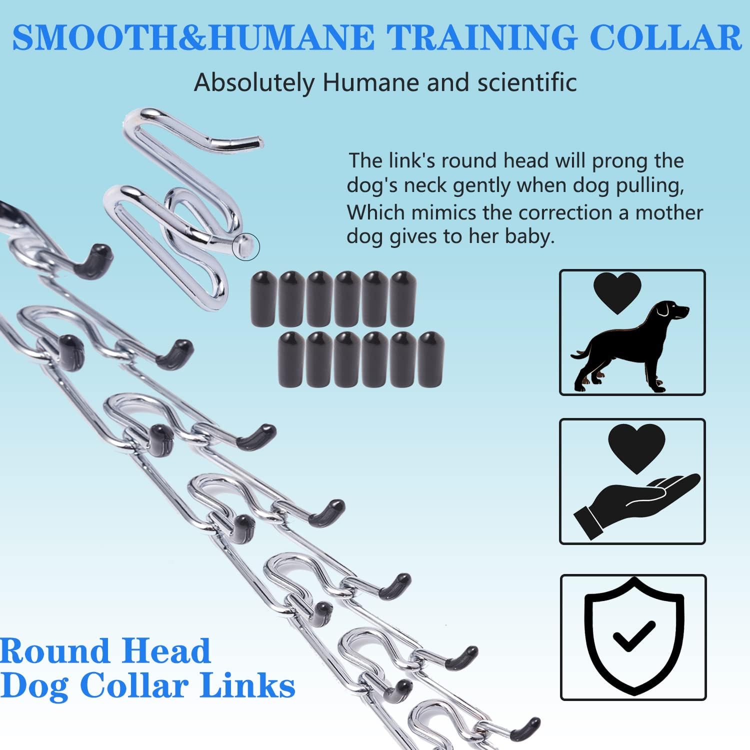 Prong Collars for Small Medium Large Dogs, Dog Pinch Collars, No Pull Stainless Steel Adjustable Dog Training Collar with Quick Release Metal Buckle