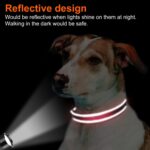 Joytale Reflective Dog Collar, Soft Neoprene Padded Breathable Nylon Pet Collar for Medium Dogs, Adjustable, Black, M - Image 2