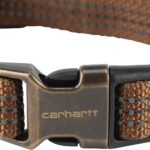 Carhartt Dog Collar Brown/Brushed Brass Large Rugged Construction - Image 3