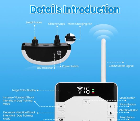 moclever wireless electric fence for dogs 2 in 1 electric dog fence remote training collar pet containment system adjust 3