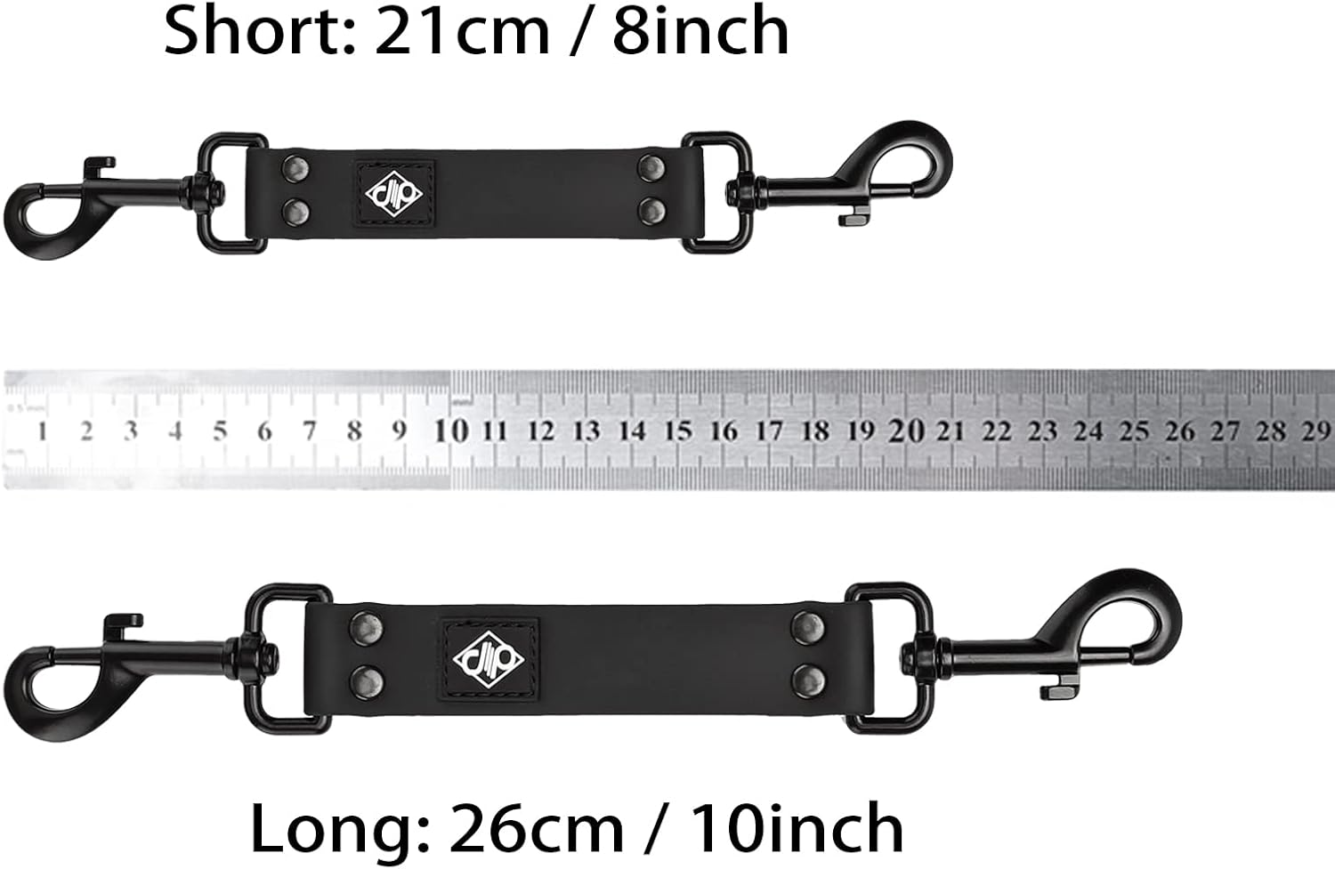 Waterproof Prong Collar Backup 2 Pack Double Ended Backup Safety Clip for Prong Collar Dog Harness Collar Connector