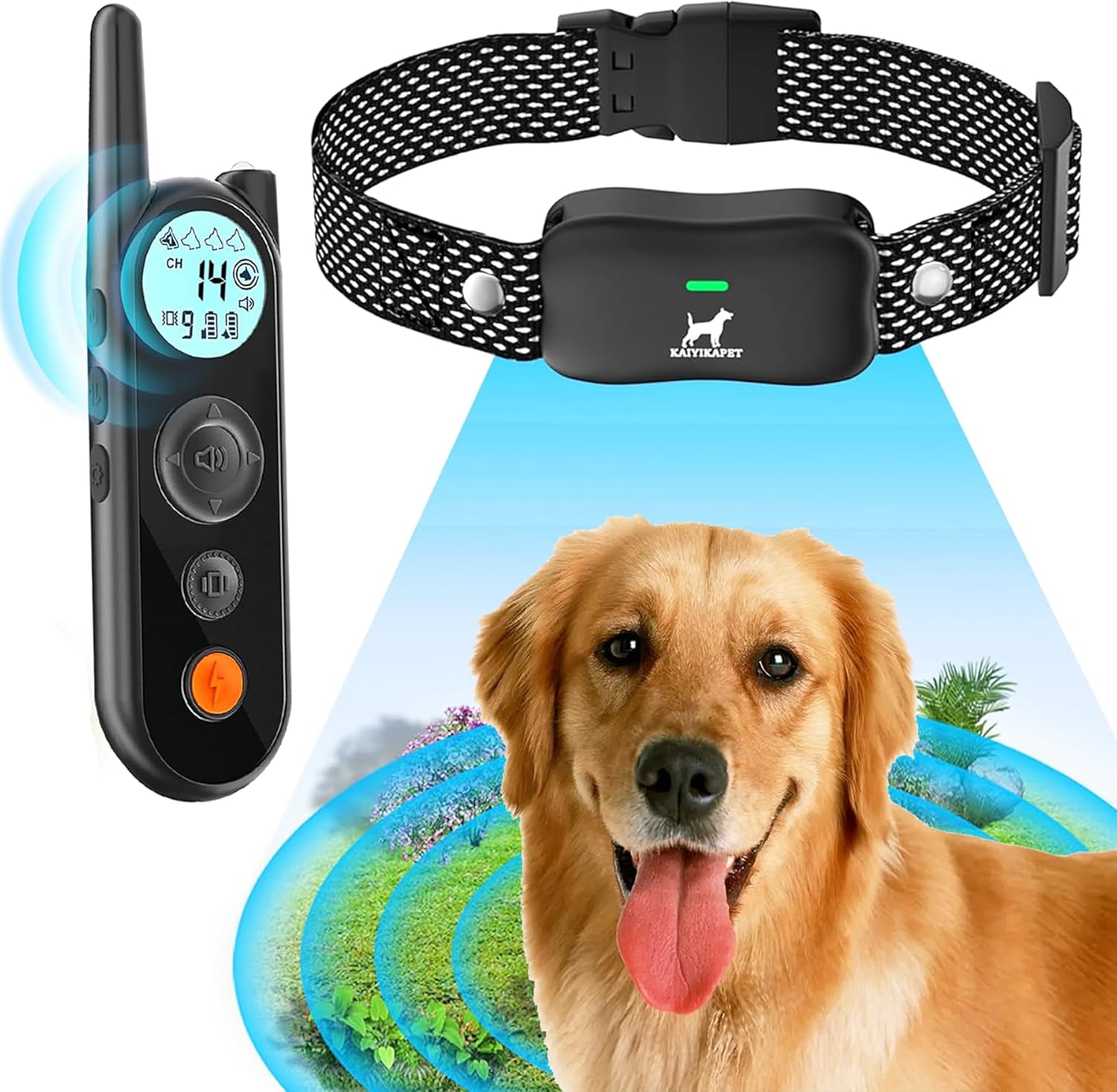 Wireless Dog Fence System, Universal Dogs Training Collar with Invisible Fence, Range 25-3500FT, Vibrate/Beep/Shock Mode, Adjustable Warning Strength, One Charging for 185 Days, Waterproof