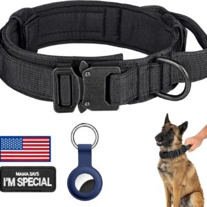 DAGANXI Tactical Dog Collar Adjustable Nylon with Control Handle and Buckle