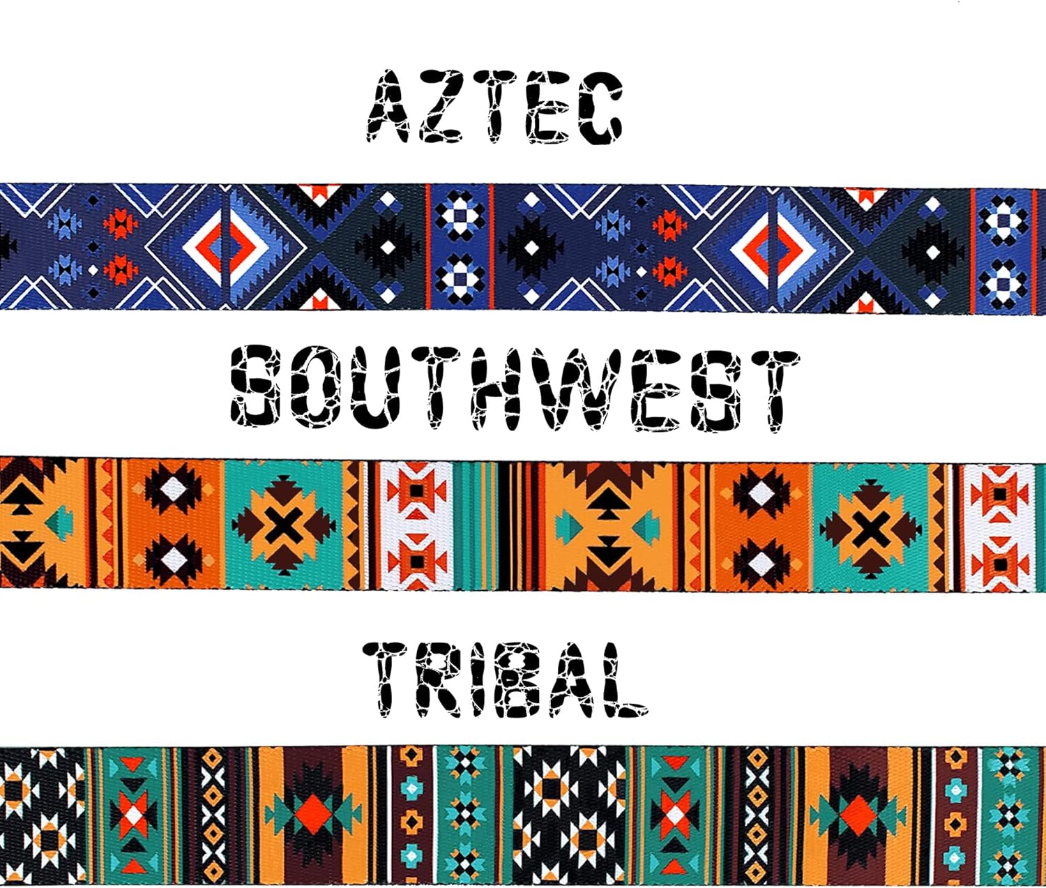 Murom Martingale Dog Collar Adjustable Tribal Pattern Aztec Training Nylon Pet Collars for Small Medium Large Dogs (Tribal, 15-20 inches)