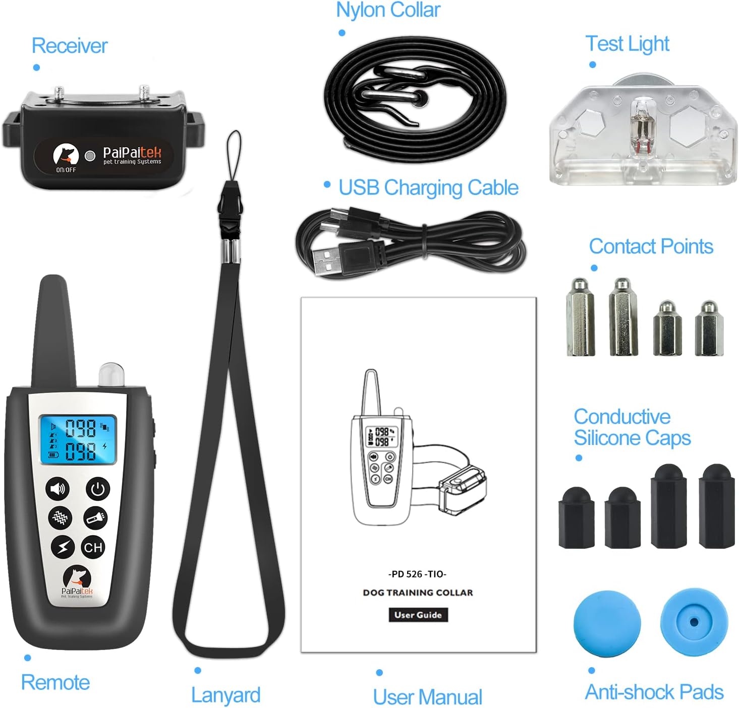 PaiPaitek Bark Collar with Remote, Automatic Bark and Training Collar Combo with Beep, Vibration, Shock, Auto Bark Mode, Up to 3300ft Range Dog Shock Collar for Small, Large and Medium Dogs