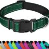 PWOD Reflective Dog Collar, Adjustable Soft Neoprene Padded Nylon Pet Collars with Buckle - Image 4