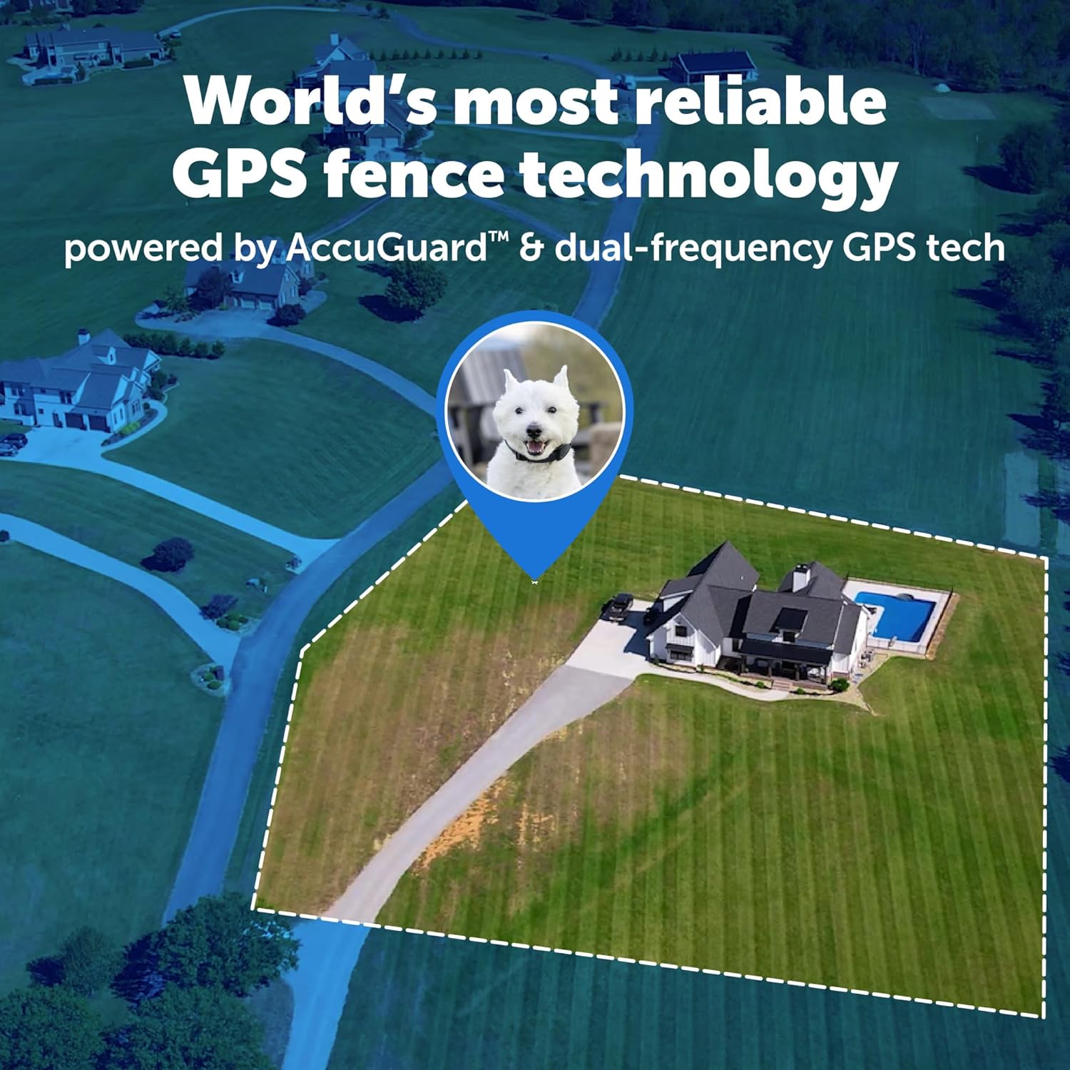 PetSafe Guardian GPS 2.0 Dog Fence + Tracking – Wireless Dog Fence with Reliable Dual Frequency GPS Tracking – Smaller Collar for All Breeds 10 lbs and Above – Subscription Required