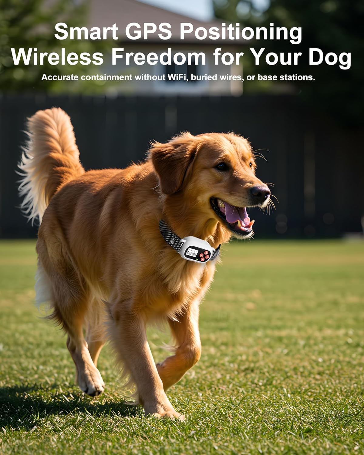 GPS Electric Dog Fence Wireless Containment System with 3 Safety Modes, Waterproof Rechargeable Collar Adjustable 25-999yd Radius for Yard/Park/Beach GPS Electric Dog Fence Wireless Containment System with 3 Safety Modes, Waterproof Rechargeable Collar Adjustable 25-999yd Radius for Yard/Park/Beach