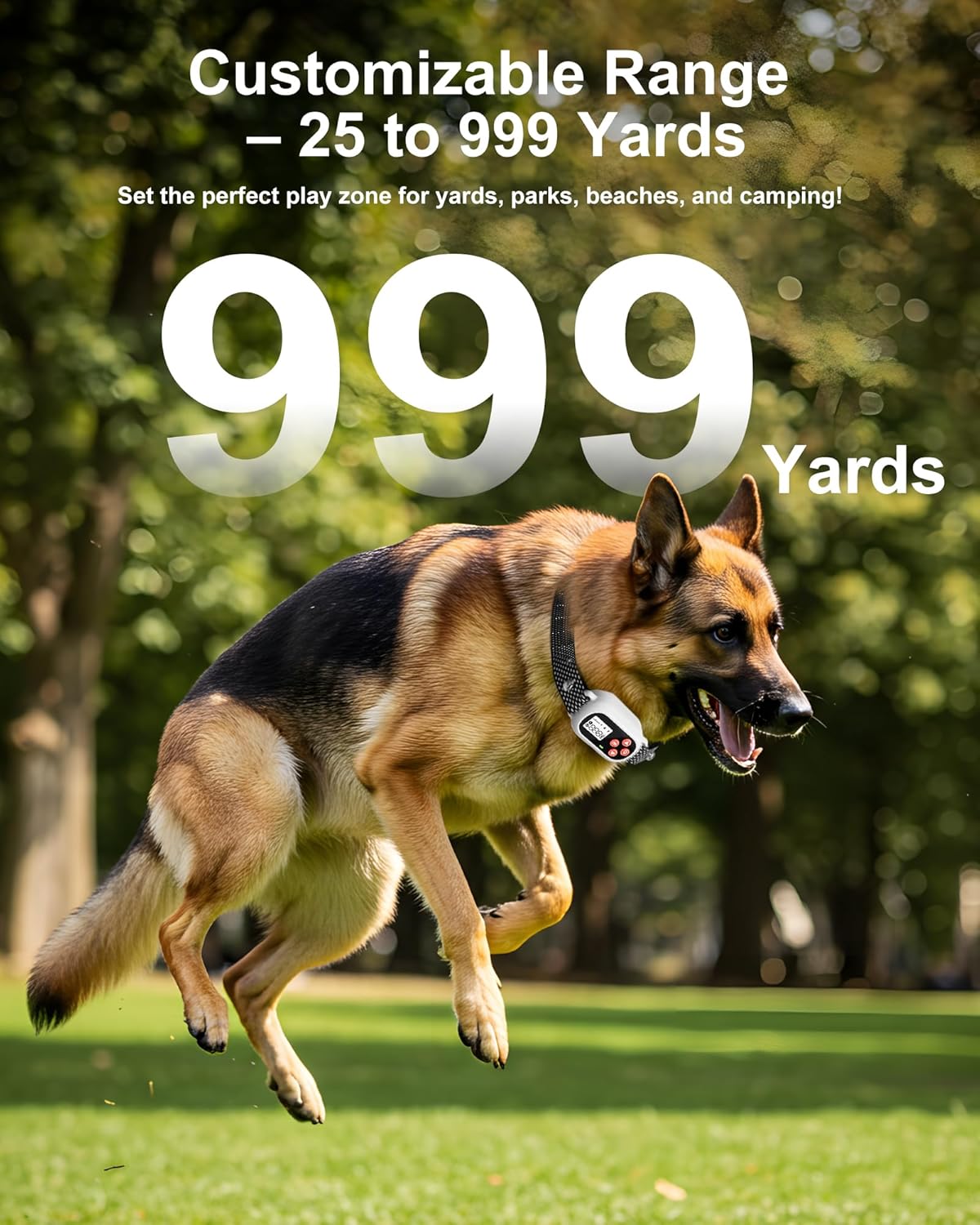 GPS Electric Dog Fence Wireless Containment System with 3 Safety Modes, Waterproof Rechargeable Collar Adjustable 25-999yd Radius for Yard/Park/Beach GPS Electric Dog Fence Wireless Containment System with 3 Safety Modes, Waterproof Rechargeable Collar Adjustable 25-999yd Radius for Yard/Park/Beach