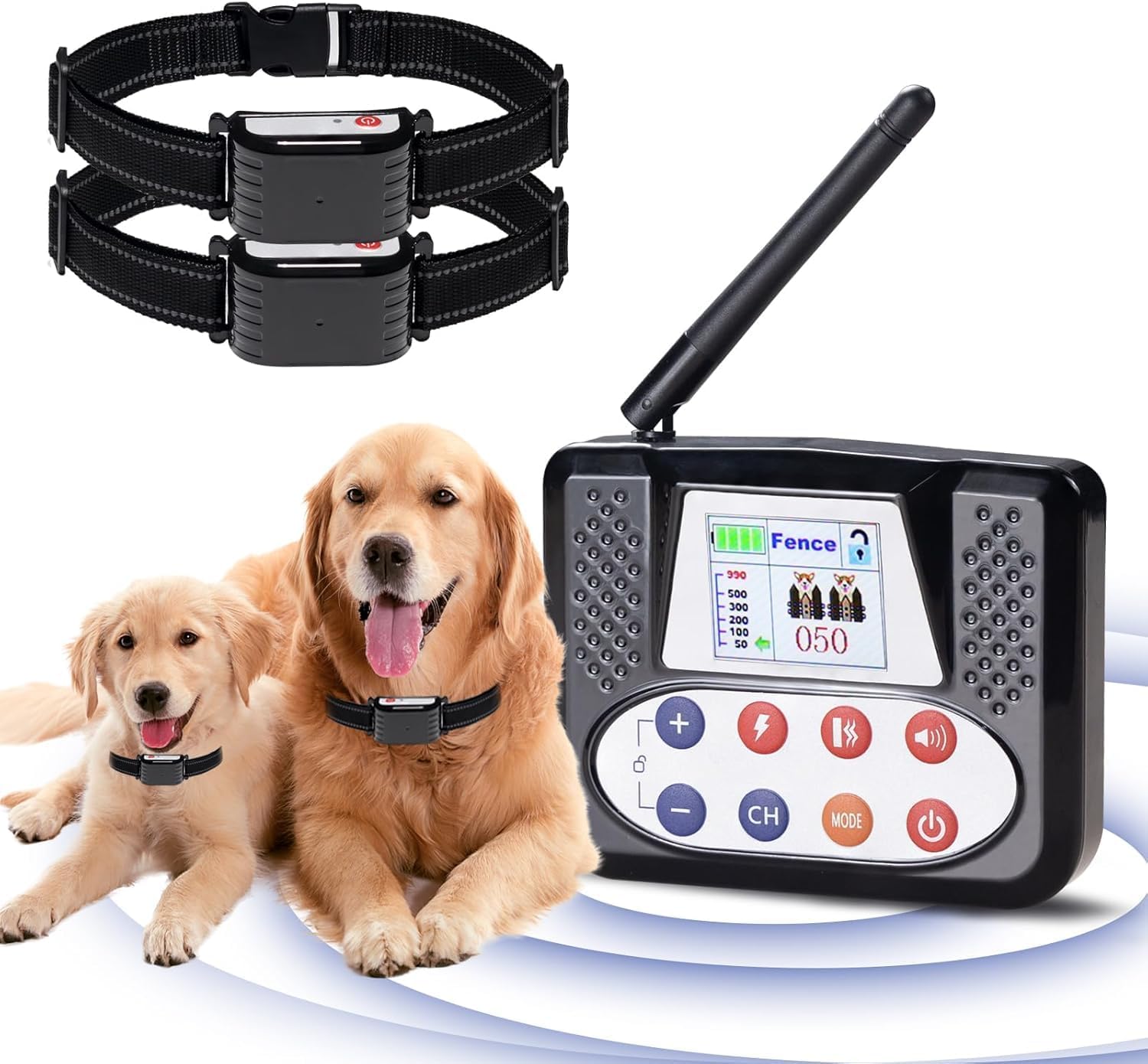 Wireless Dog Fence for 2 Dogs, Wireless Dog Fence System  Dog Training Collar