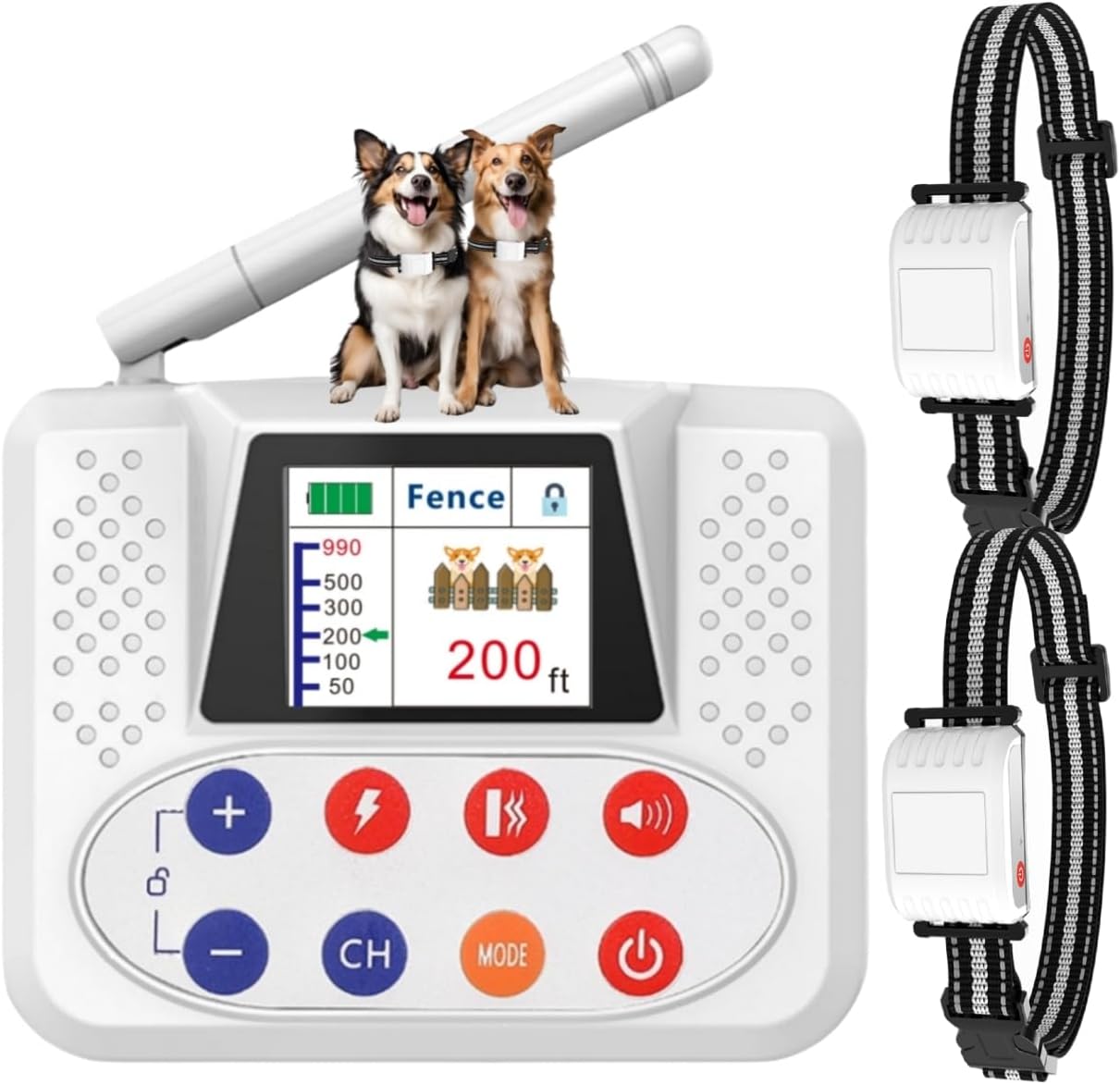 Wireless Dog Fence System, 2025 Electric Fence for Dog  Training Collar with Big LCD Screen, Portable Wireless Fence with 2.4GPFC Antenna, Waterproof  Adjustable Dog Perimeter Collar (For 2 Dogs) Wireless Dog Fence System, 2025 Electric Fence for Dog  Training Collar with Big LCD Screen, Portable Wireless Fence with 2.4GPFC Antenna, Waterproof  Adjustable Dog Perimeter Collar (For 2 Dogs)