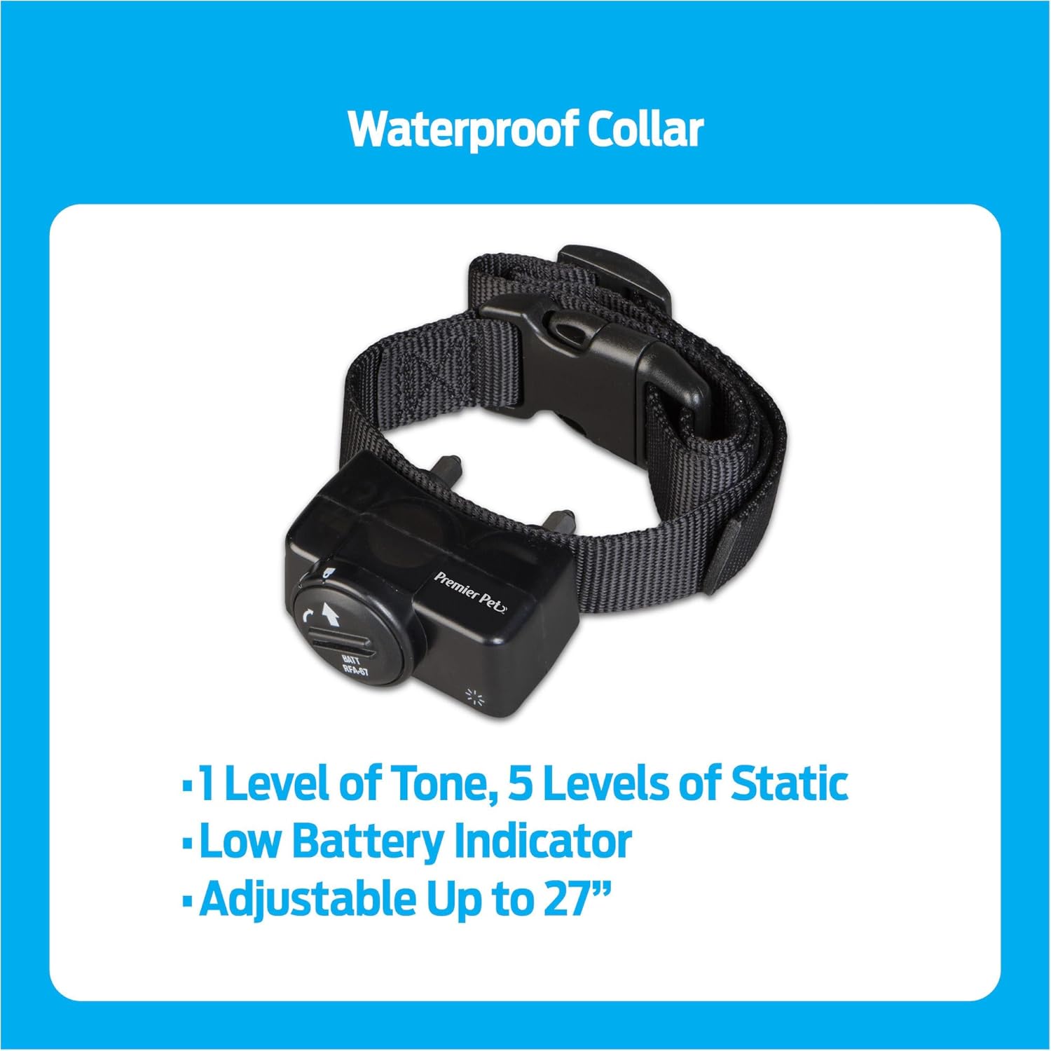 Wireless Dog Fence System - Adjustable Circular Boundary Up to ½ Acre - Waterproof Collar with Tone  5 Static Levels - No Digging - Expandable to Include Multiple Dogs