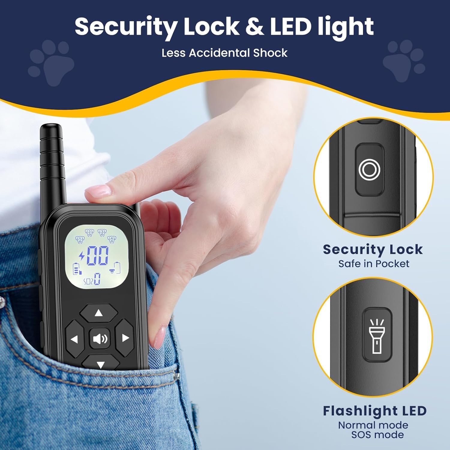 Wireless Dog Fence, Electric Fence, 185 Days Standby Training Collar, Flash Light  Waterproof Portable Dog Perimeter Collar with 3 Training Mode for 2 Dog Large Medium Upgraded Dark Grey for 2 Dog