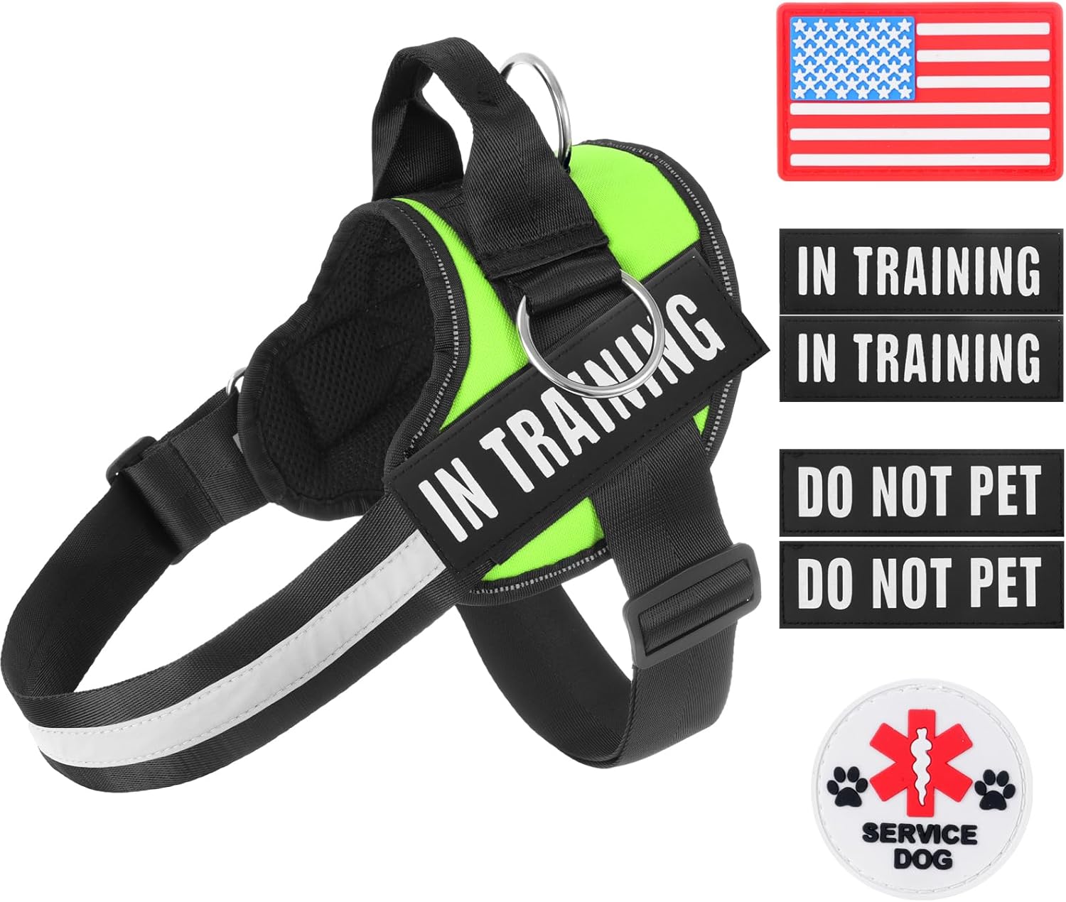 Essential Dog Harness, No Pull Pet Harness with 3 Side Rings for Leash Placement, No Choke, Reflective, Adjustable Pet Vest, Easy On-Off Improved Control Handle, Training, Walking, Running Essential Dog Harness, No Pull Pet Harness with 3 Side Rings for Leash Placement, No Choke, Reflective, Adjustable Pet Vest, Easy On-Off Improved Control Handle, Training, Walking, Running
