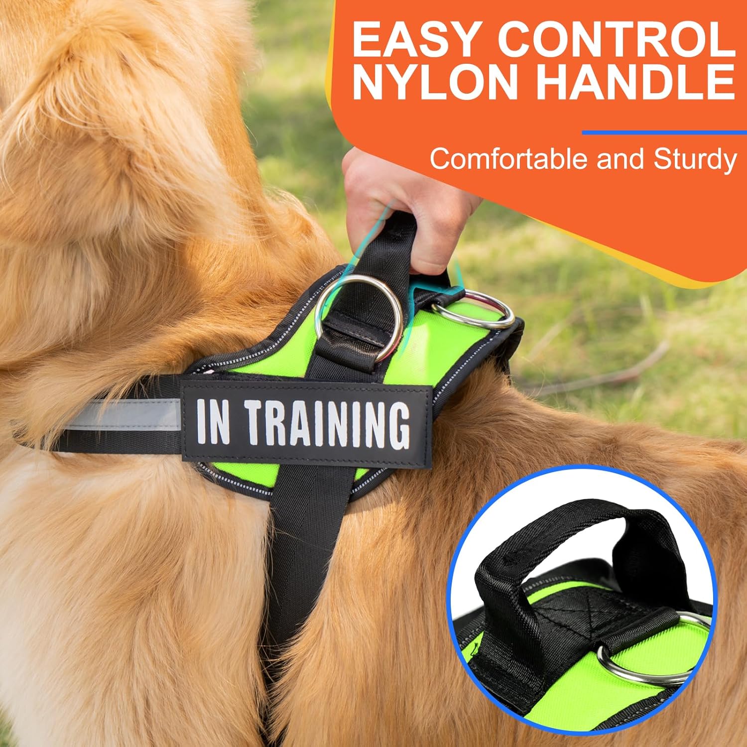 Essential Dog Harness, No Pull Pet Harness with 3 Side Rings for Leash Placement, No Choke, Reflective, Adjustable Pet Vest, Easy On-Off Improved Control Handle, Training, Walking, Running Essential Dog Harness, No Pull Pet Harness with 3 Side Rings for Leash Placement, No Choke, Reflective, Adjustable Pet Vest, Easy On-Off Improved Control Handle, Training, Walking, Running