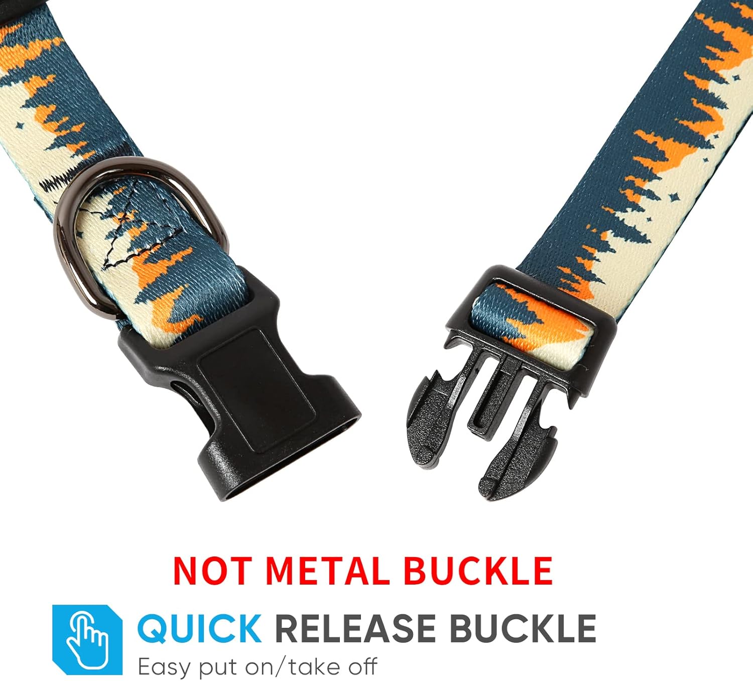 Timos Dog Collar for Small Medium Large Dogs,Adjustable Soft Puppy Collars with Quick Release Buckle,Sunset Valley,S Length 9.84-14.96 Timos Dog Collar for Small Medium Large Dogs,Adjustable Soft Puppy Collars with Quick Release Buckle,Sunset Valley,S Length 9.84-14.96