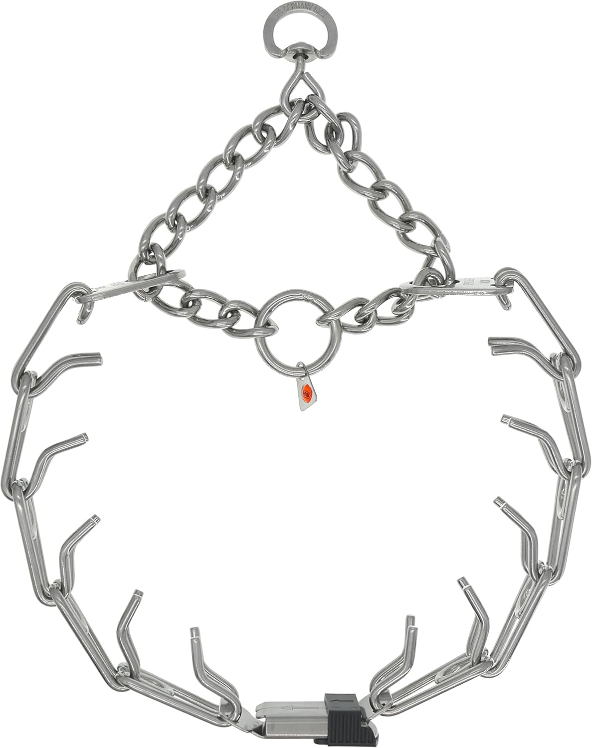 Herm Sprenger Dog Training Prong Collar with Quick Release Cliclock Buckle and Swivel Ring | Adjustable Length Stainless Steel Collar Made in Germany for Large Dogs up to 20 Neck (3.2mm Prongs) Herm Sprenger Dog Training Prong Collar with Quick Release Cliclock Buckle and Swivel Ring | Adjustable Length Stainless Steel Collar Made in Germany for Large Dogs up to 20 Neck (3.2mm Prongs)