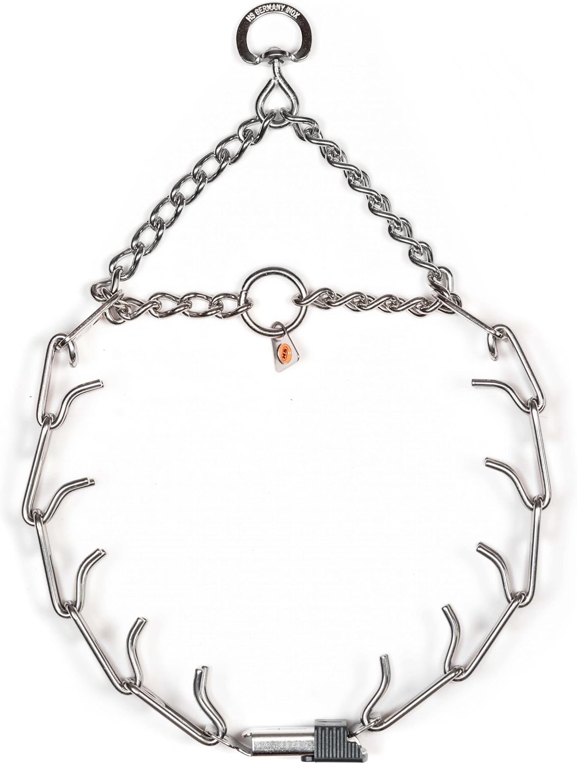 Herm Sprenger Dog Training Prong Collar with Quick Release Cliclock Buckle and Swivel Ring | Adjustable Length Stainless Steel Collar Made in Germany for Large Dogs up to 20 Neck (3.2mm Prongs) Herm Sprenger Dog Training Prong Collar with Quick Release Cliclock Buckle and Swivel Ring | Adjustable Length Stainless Steel Collar Made in Germany for Large Dogs up to 20 Neck (3.2mm Prongs)