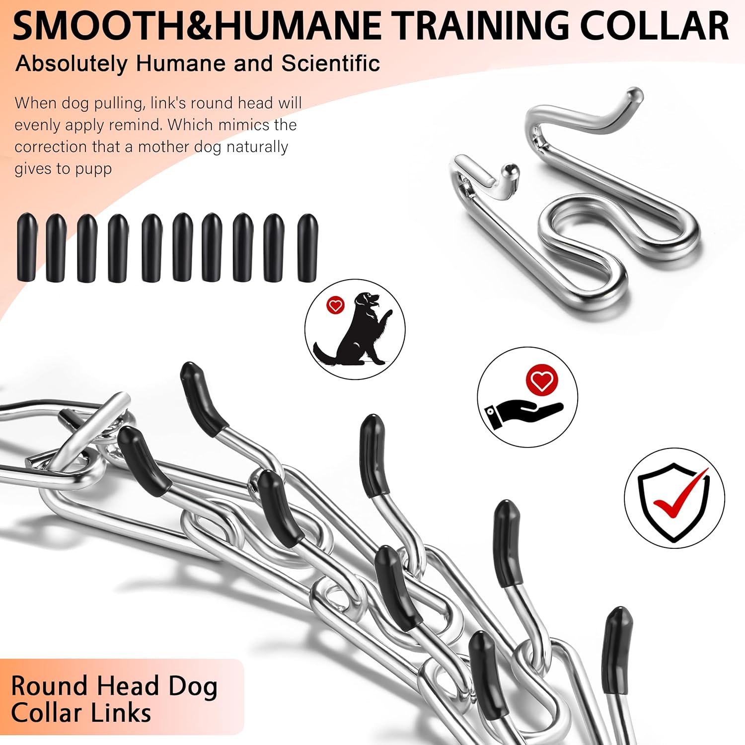 Stainless Steel Dog Training Collar, Quick Release Buckle, Adjustable Collar for Large Medium Small Dogs (Silver, XL Neck Girth 14.5-21.5) Stainless Steel Dog Training Collar, Quick Release Buckle, Adjustable Collar for Large Medium Small Dogs (Silver, XL Neck Girth 14.5-21.5)