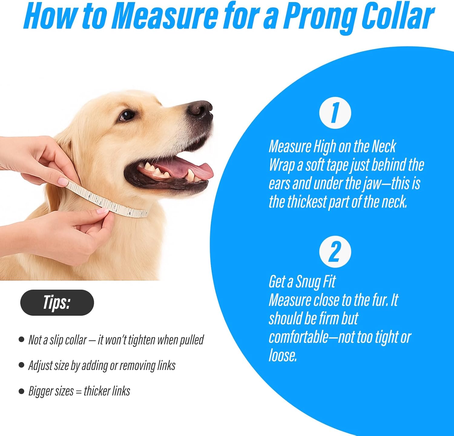 Adjustable Prong Collar for Large Dogs – Durable Metal Dog Collar with Quick Release Buckle, No-Pull Training Pinch Collar for Medium and Large Breeds (L, 20-21.6) Adjustable Prong Collar for Large Dogs – Durable Metal Dog Collar with Quick Release Buckle, No-Pull Training Pinch Collar for Medium and Large Breeds (L, 20-21.6)