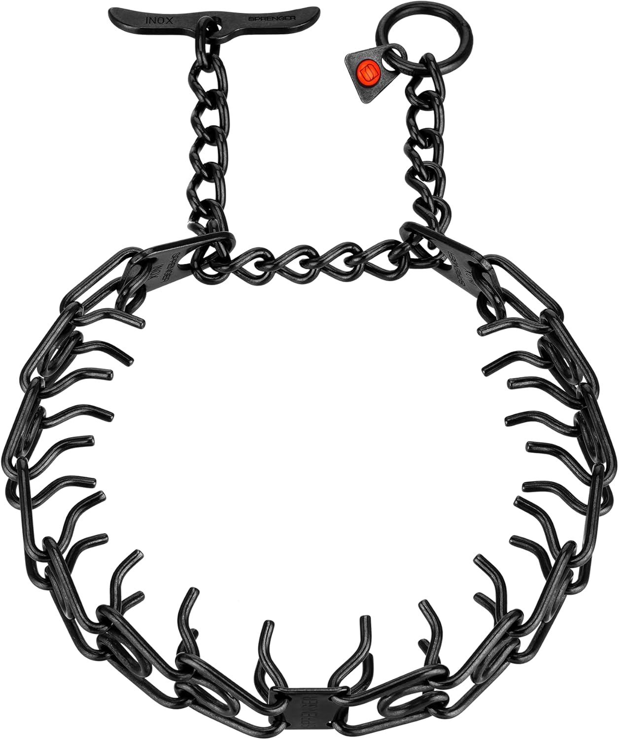 Herm. Sprenger Ultra-Plus Prong Dog Training Collar, Anti Pull Training Pinch Collar, (Stainless Steel Black, 3.0 mm Short Links x 18 Neck Size; 19-20 Chain Length) - Toggle Version Herm. Sprenger Ultra-Plus Prong Dog Training Collar, Anti Pull Training Pinch Collar, (Stainless Steel Black, 3.0 mm Short Links x 18 Neck Size; 19-20 Chain Length) - Toggle Version