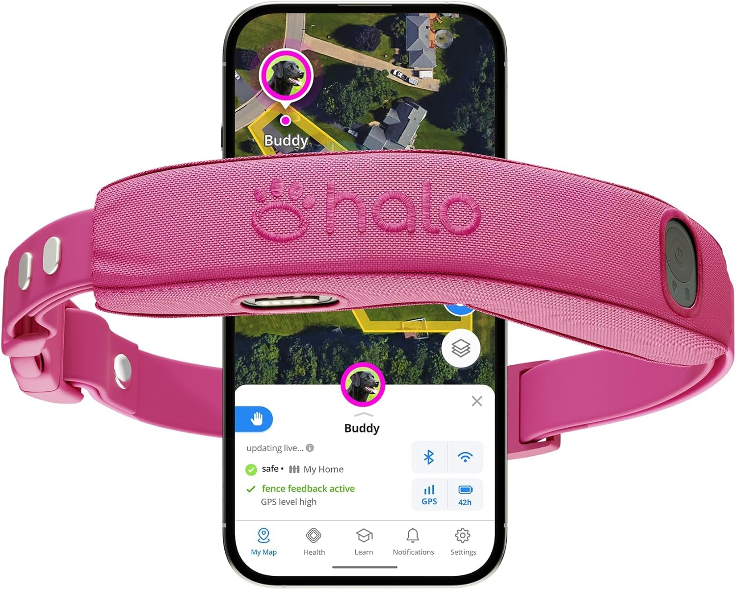 Halo Collar 5 Wireless Dog Fence GPS Dog Collar, Keep Your Dog Safely Contained Outdoors with App-Controlled Boundaries and Real-Time Tracking, One Size, Midnight Halo Collar 5 Wireless Dog Fence GPS Dog Collar, Keep Your Dog Safely Contained Outdoors with App-Controlled Boundaries and Real-Time Tracking, One Size, Midnight