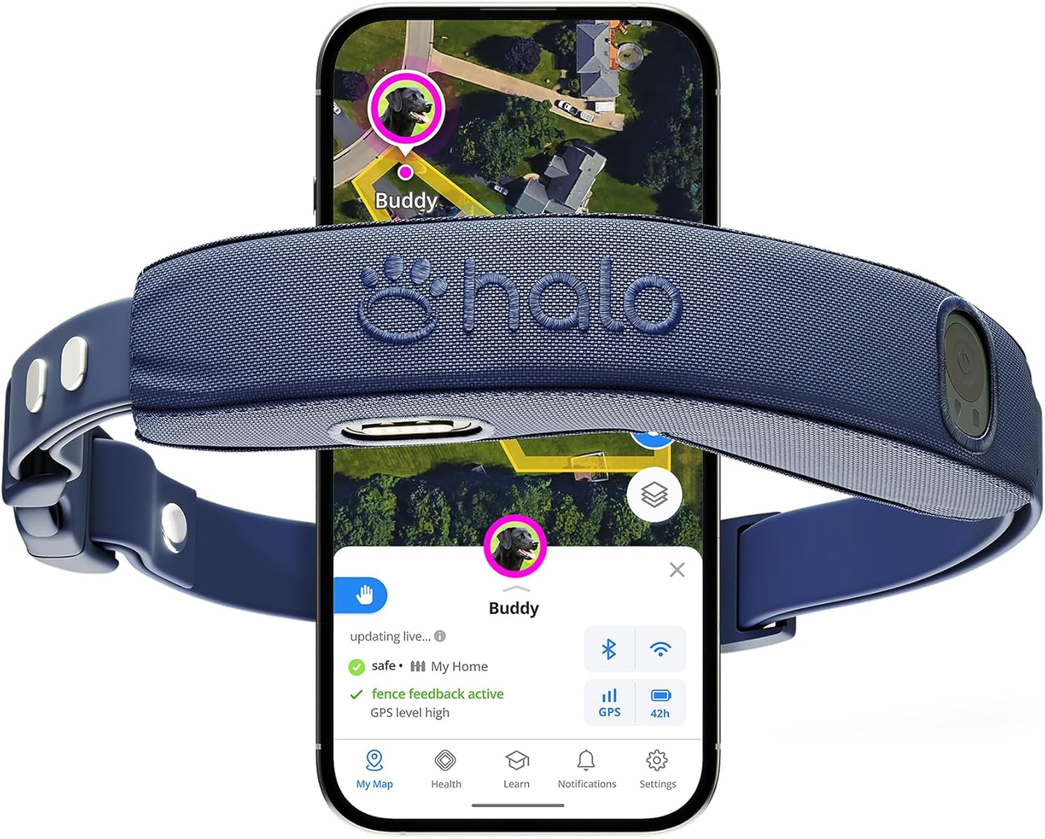 Halo Collar 5 Wireless Dog Fence GPS Dog Collar, Keep Your Dog Safely Contained Outdoors with App-Controlled Boundaries and Real-Time Tracking, One Size, Midnight Halo Collar 5 Wireless Dog Fence GPS Dog Collar, Keep Your Dog Safely Contained Outdoors with App-Controlled Boundaries and Real-Time Tracking, One Size, Midnight