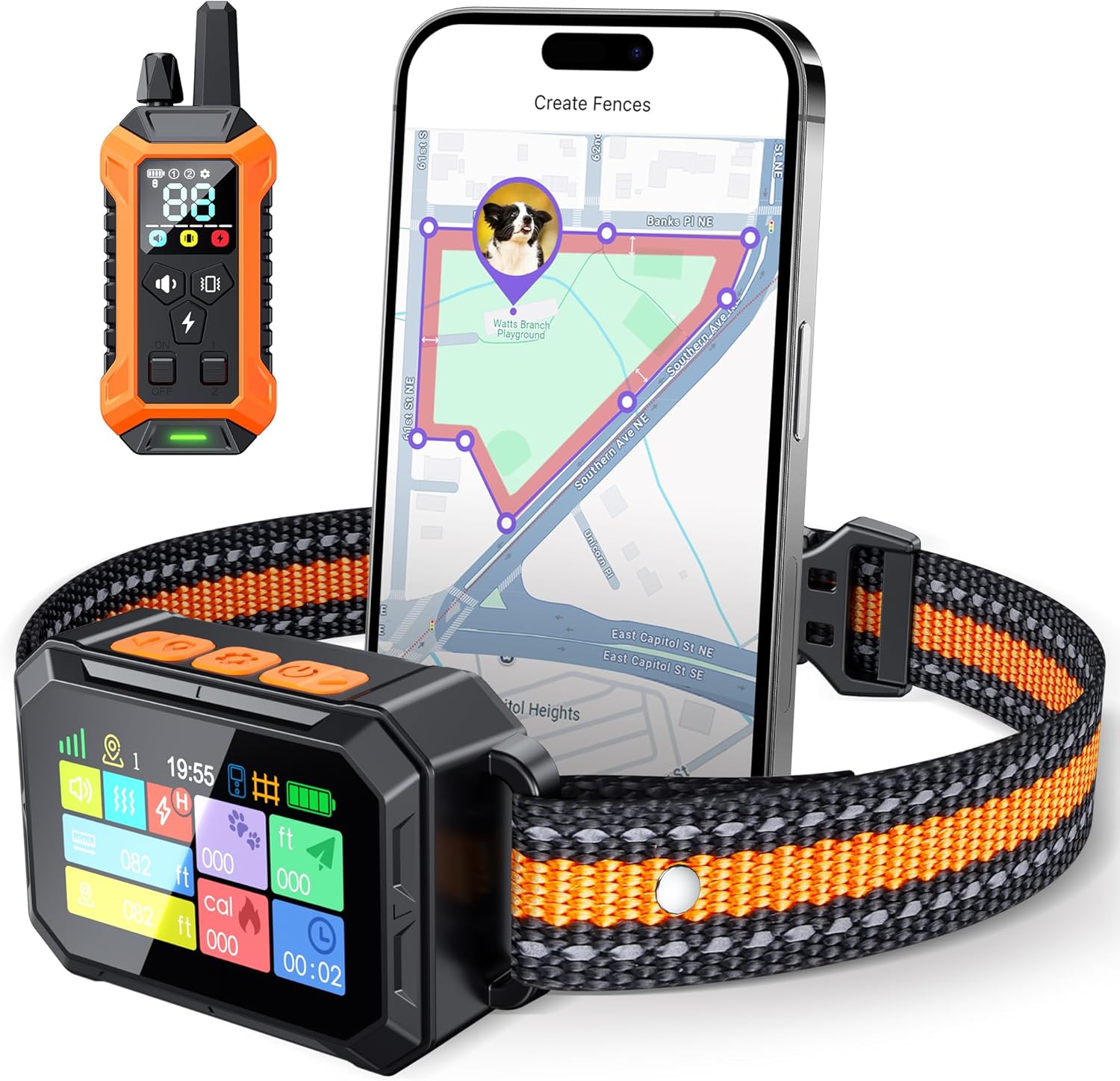 Meowant GPS Wireless Dog Fence Training Collar with Remote, Free App, 82ft to 7000ft Electric Fence, Waterproof LCD Collar, 3 Training Modes, for Dogs Over 10Lbs, Outdoors Meowant GPS Wireless Dog Fence Training Collar with Remote, Free App, 82ft to 7000ft Electric Fence, Waterproof LCD Collar, 3 Training Modes, for Dogs Over 10Lbs, Outdoors