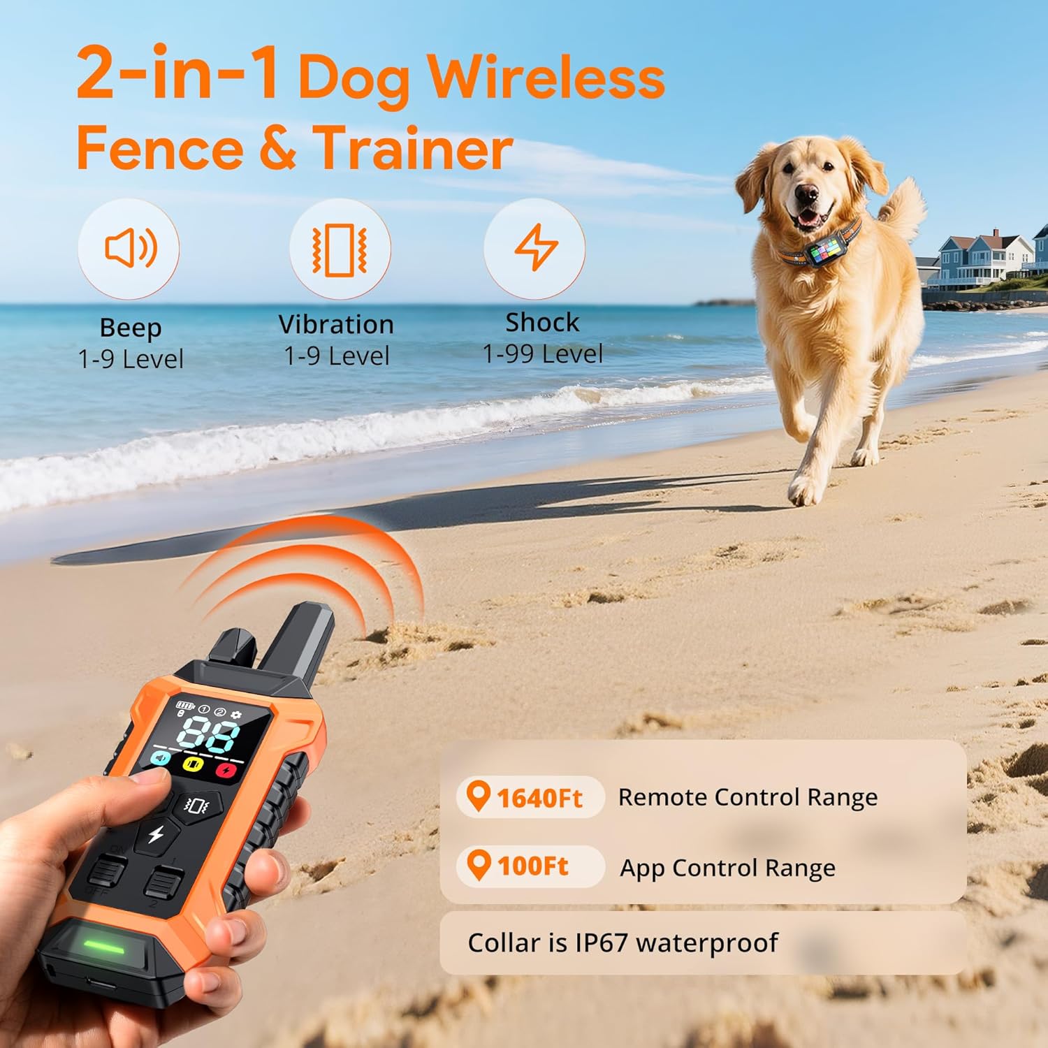 Meowant GPS Wireless Dog Fence Training Collar with Remote, Free App, 82ft to 7000ft Electric Fence, Waterproof LCD Collar, 3 Training Modes, for Dogs Over 10Lbs, Outdoors Meowant GPS Wireless Dog Fence Training Collar with Remote, Free App, 82ft to 7000ft Electric Fence, Waterproof LCD Collar, 3 Training Modes, for Dogs Over 10Lbs, Outdoors