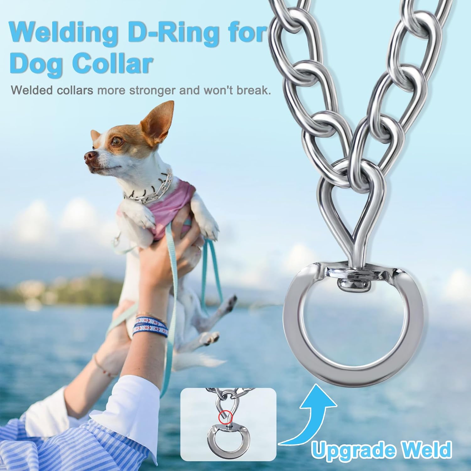 Prong Training Collar for Dogs, Adjustable Dog Training Pinch Collar with Quick Release Buckle, No Pull Collar for Small Medium Large Dogs, Extra Link and Caps (XL (21-26 Neck, 4.0mm)) Prong Training Collar for Dogs, Adjustable Dog Training Pinch Collar with Quick Release Buckle, No Pull Collar for Small Medium Large Dogs, Extra Link and Caps (XL (21-26 Neck, 4.0mm))