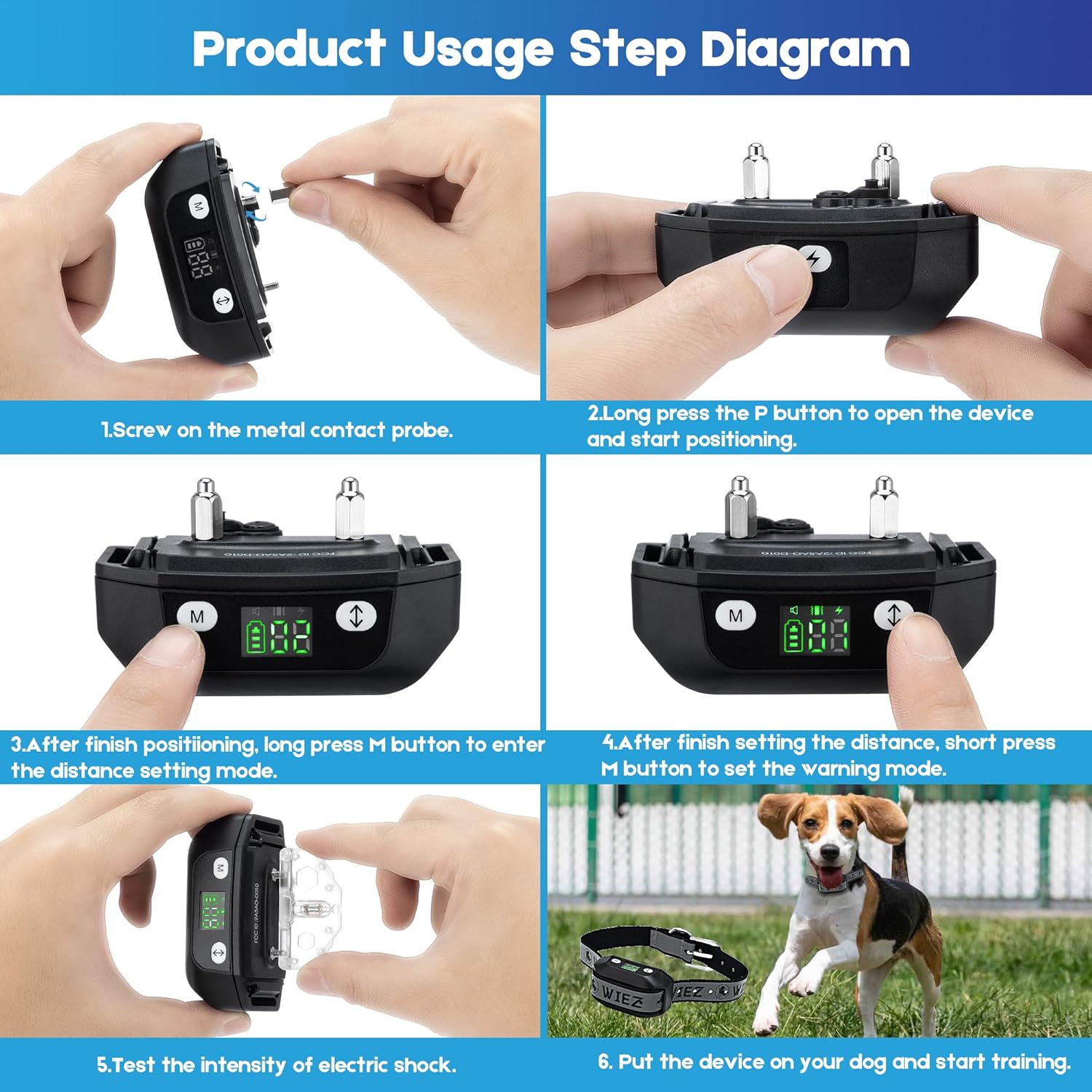 WIEZ GPS Wireless Dog Fence, Electric Dog Fence for Outdoor,Pet Containment System,Range 65-3281ft, Adjustable Warning Strength, Rechargeable, Harmless and Suitable for All Dogs WIEZ GPS Wireless Dog Fence, Electric Dog Fence for Outdoor,Pet Containment System,Range 65-3281ft, Adjustable Warning Strength, Rechargeable, Harmless and Suitable for All Dogs
