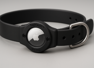 Elevation Lab AirTag Dog Collar Holder – TagVault™ – Secure Thru-Mount, IP69 Waterproof, Doesn’t Dangle, Fits All Width Collars Home |