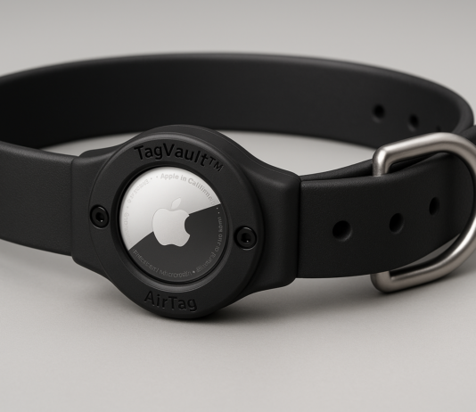 Elevation Lab AirTag Dog Collar Holder – TagVault™ – Secure Thru-Mount, IP69 Waterproof, Doesn’t Dangle, Fits All Width Collars