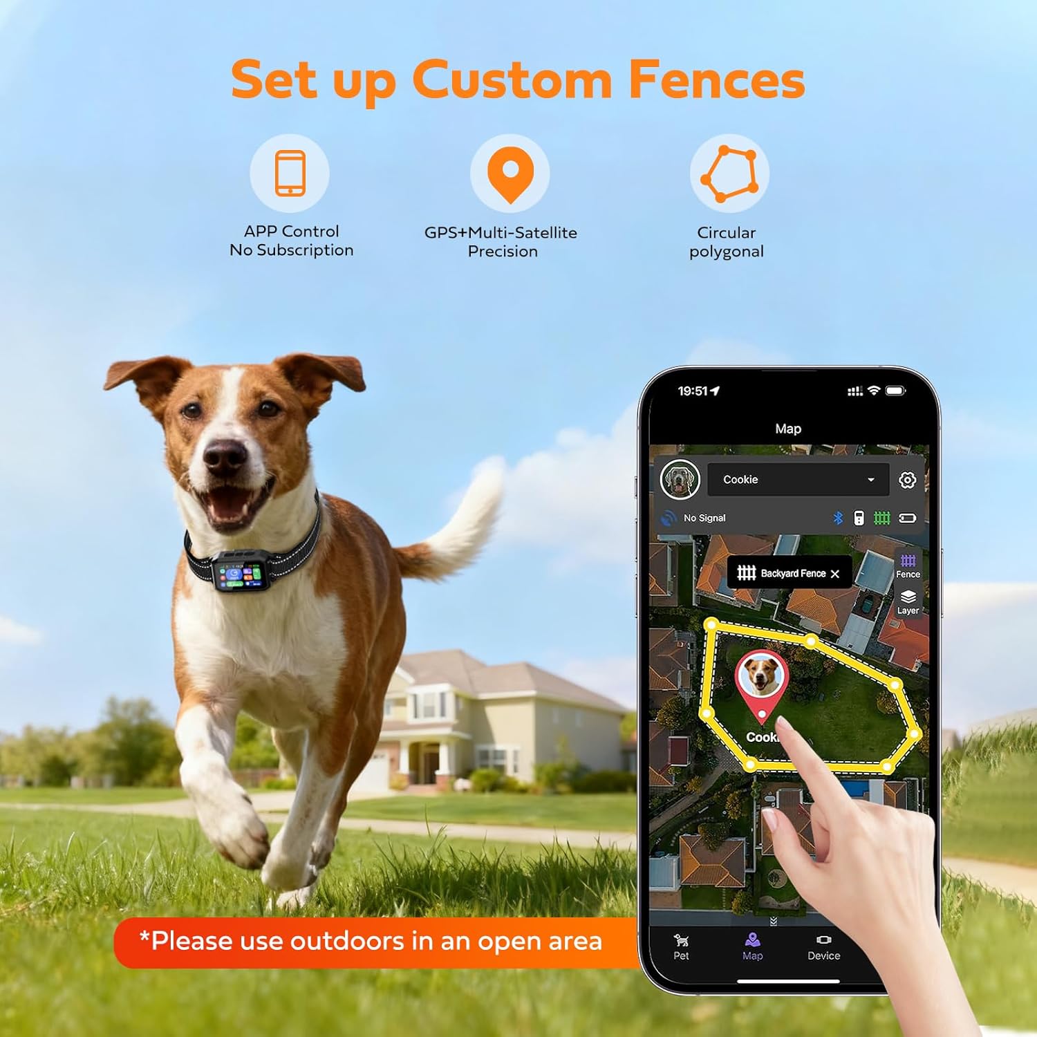 GPS Wireless Dog Fence Training Collar System, Free App/Remote Controlled Custom Boundary up to 7000ft, Beep/Vibration/Safe Correction Modes, Early Alert, Waterproof for Dogs 10+ lbs GPS Wireless Dog Fence Training Collar System, Free App/Remote Controlled Custom Boundary up to 7000ft, Beep/Vibration/Safe Correction Modes, Early Alert, Waterproof for Dogs 10+ lbs