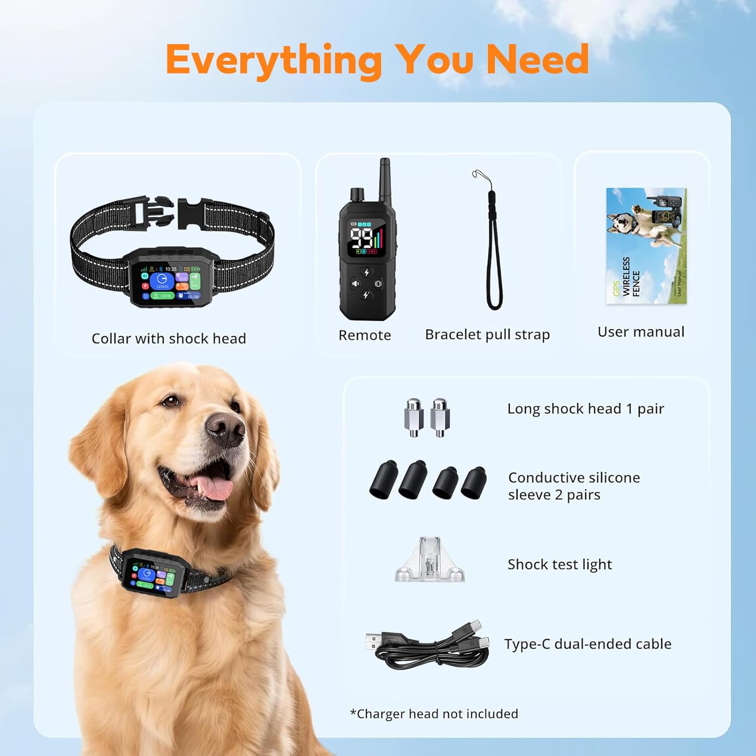 GPS Wireless Dog Fence Training Collar System, Free App/Remote Controlled Custom Boundary up to 7000ft, Beep/Vibration/Safe Correction Modes, Early Alert, Waterproof for Dogs 10+ lbs GPS Wireless Dog Fence Training Collar System, Free App/Remote Controlled Custom Boundary up to 7000ft, Beep/Vibration/Safe Correction Modes, Early Alert, Waterproof for Dogs 10+ lbs