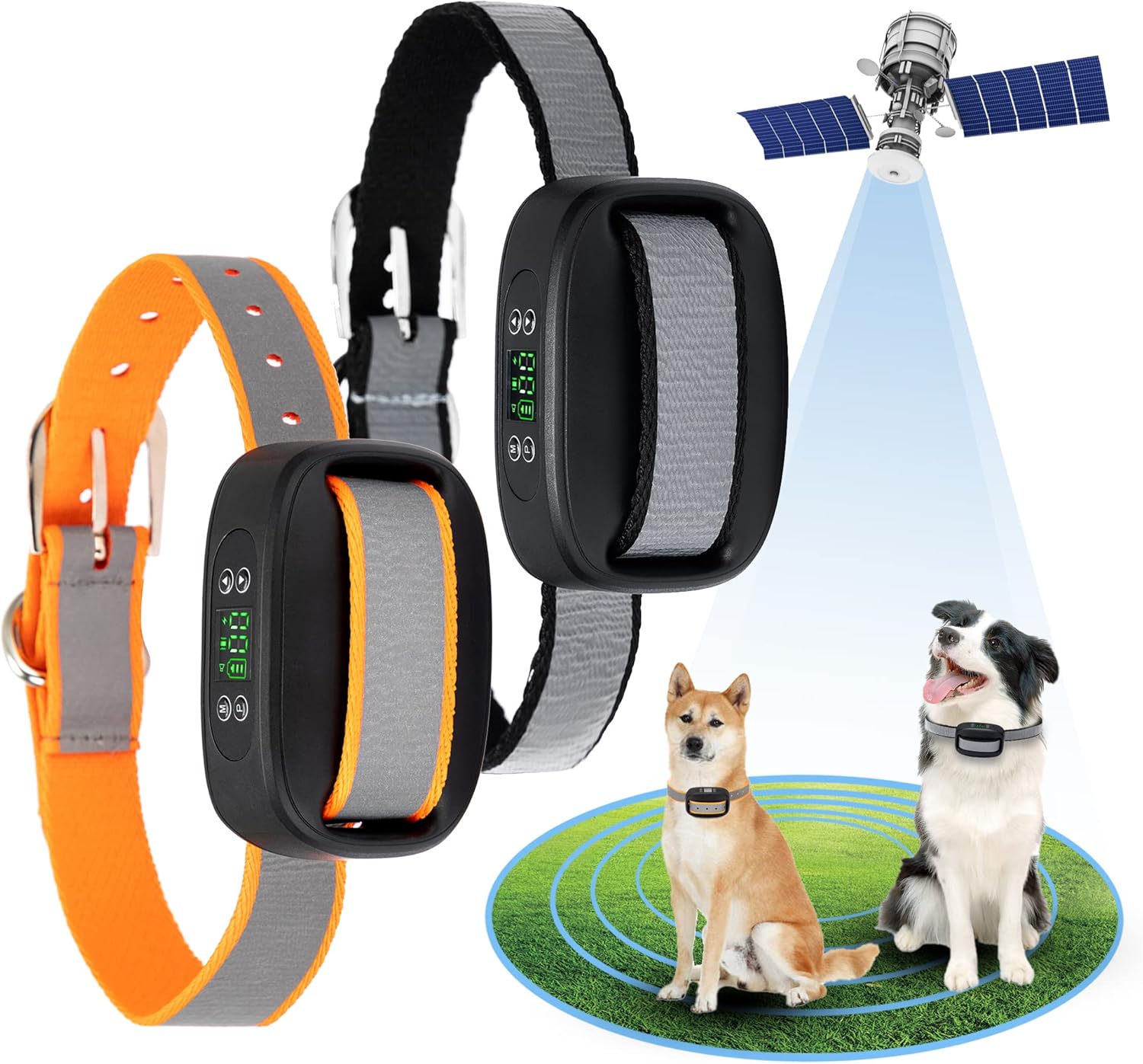 WIEZ GPS Wireless Dog Fence, Electric Dog Fence for Outdoor,Adjustable Warning Strength,Pet Containment System Suitable for Mos Dogs(2 Collars) WIEZ GPS Wireless Dog Fence, Electric Dog Fence for Outdoor,Adjustable Warning Strength,Pet Containment System Suitable for Mos Dogs(2 Collars)