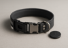 Adjustable Dog Collar with Accessory Slot – Charcoal Black,Small