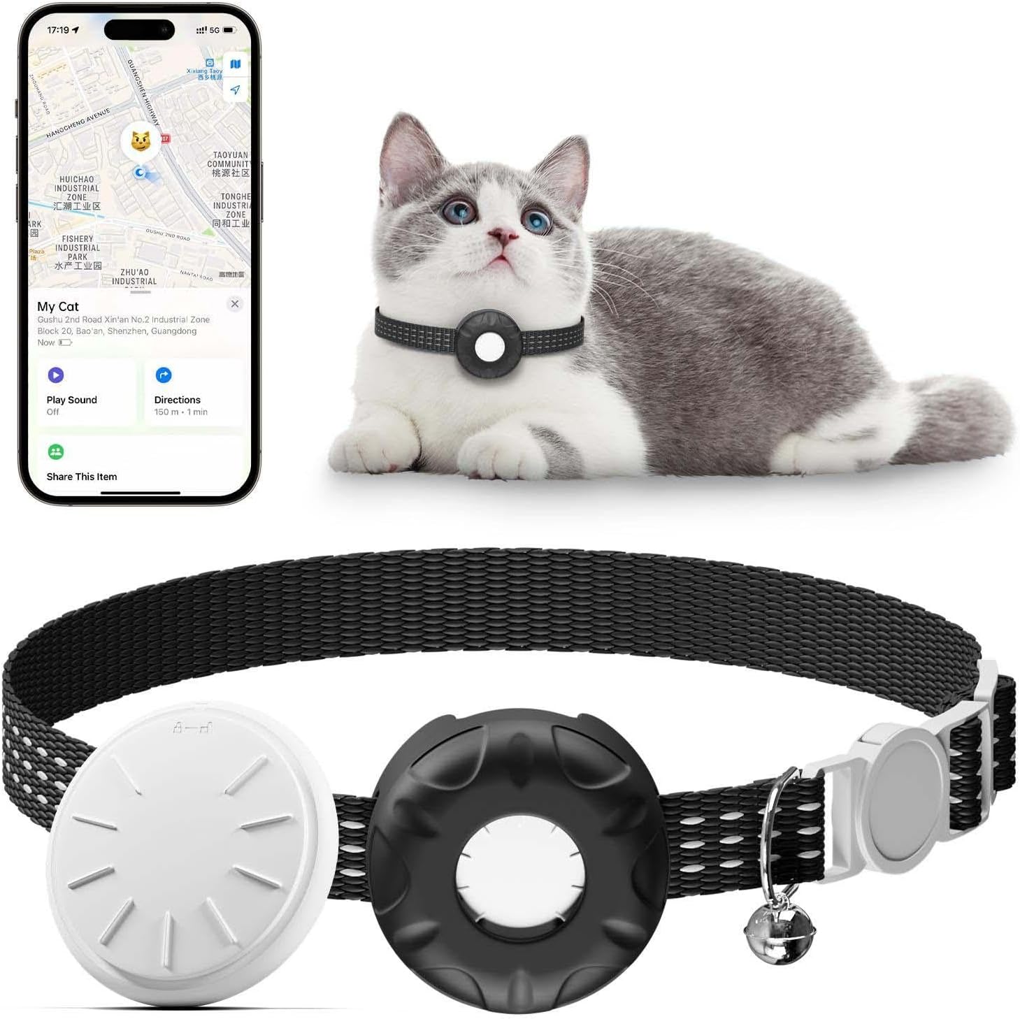 GPS Tracker for Cats (iOS Only), MINI GPS Cat Tracker, Real-Time Location Pet Tracker, No Monthly Fee GPS Tracker, Compatible with Apple Find My,Anti-Lost Smart Tag (Black) review | Reviews GPS Tracker for Cats (iOS Only), MINI GPS Cat Tracker, Real-Time Location Pet Tracker, No Monthly Fee GPS Tracker, Compatible