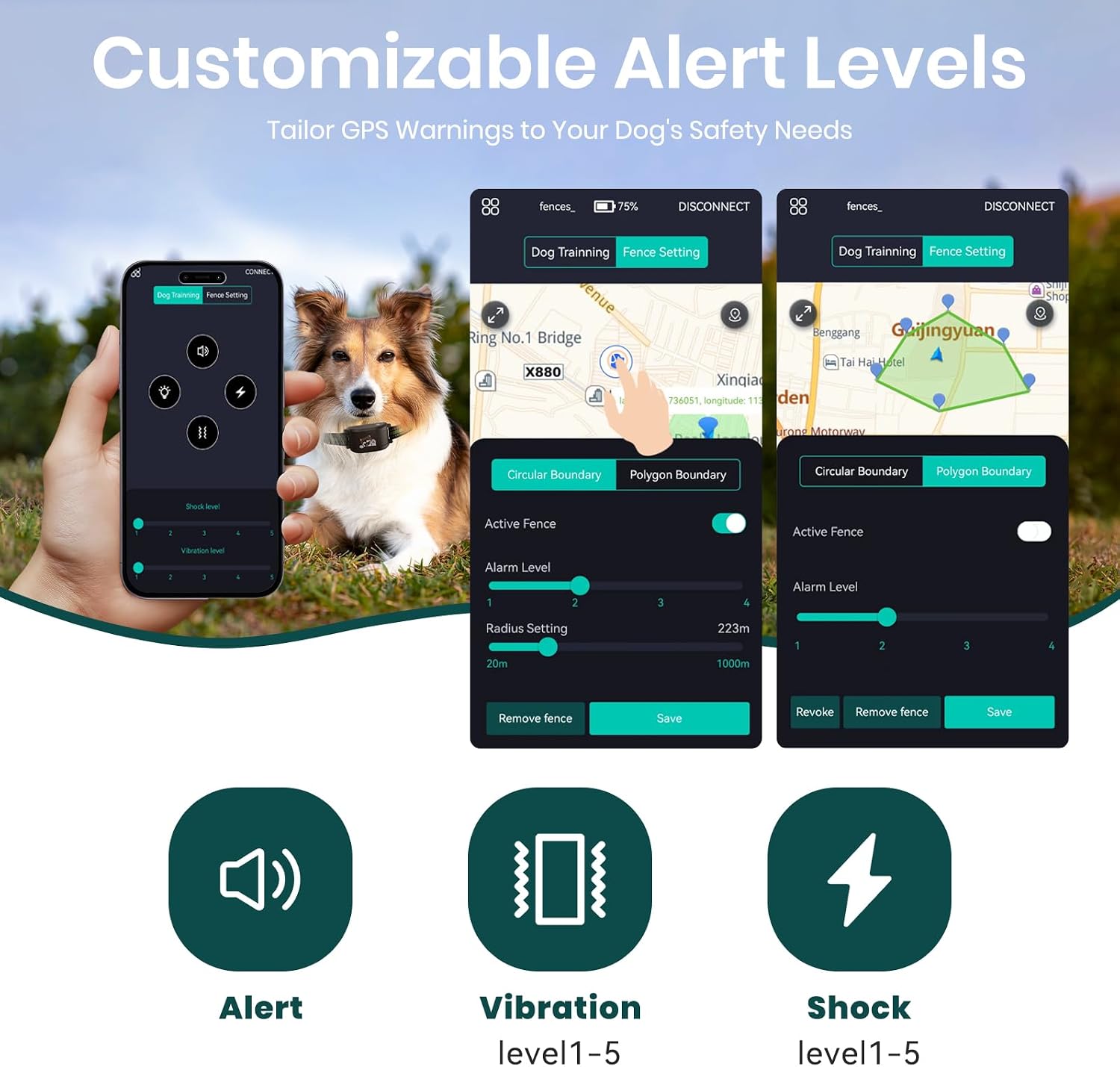 GPS Dog Electronic Fence, Wireless Training Collar- No Subscription Required, Customizable Boundaries via App 3280 FT, IPX7 Waterproof Rechargeable Collar, Smart Training Fence, Automatic Sleep/Wake review | Reviews https://www.amazon.com/dp/B0FFSLG398 - GPS Dog Electronic Fence, Wireless Training Collar- No Subscription Required, Customizable Boundaries via App FT, IPX7