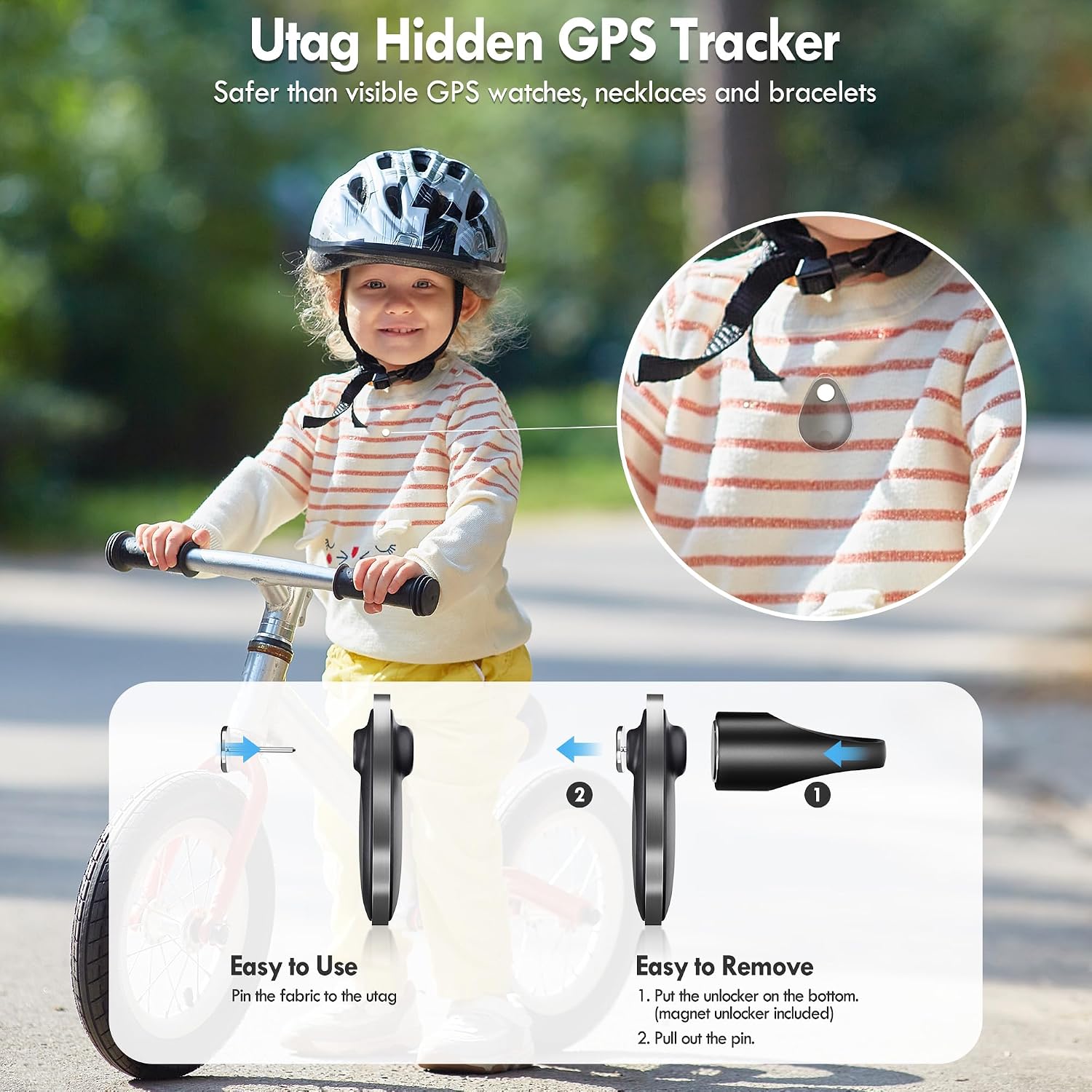 Product Name: Utag GPS Tracker for Kids 4 Pack, No Monthly Fee, Hidden Anti-Removal Tag review | Reviews Utag GPS Tracker for Kids Pack, No Monthly Fee, Hidden Anti-Removal Tag