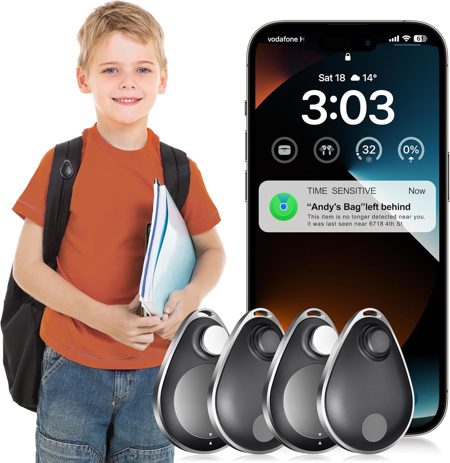 Product Name: Utag GPS Tracker for Kids 4 Pack, No Monthly Fee, Hidden Anti-Removal Tag review | Reviews Utag GPS Tracker for Kids Pack, No Monthly Fee, Hidden Anti-Removal Tag